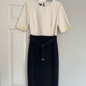 Ted baker formal work dress with belt detail